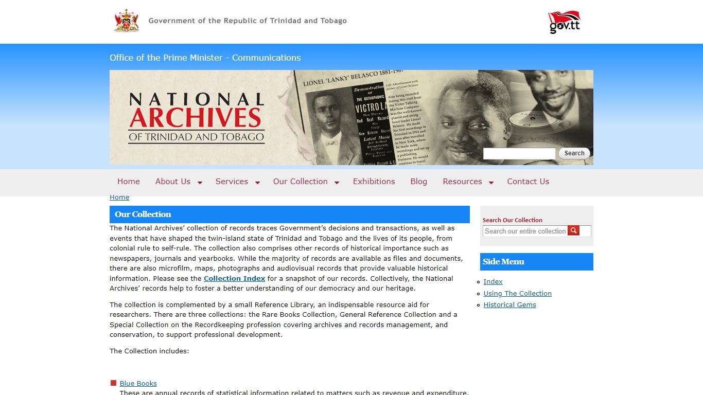 Our Collection | National Archives of Trinidad and Tobago